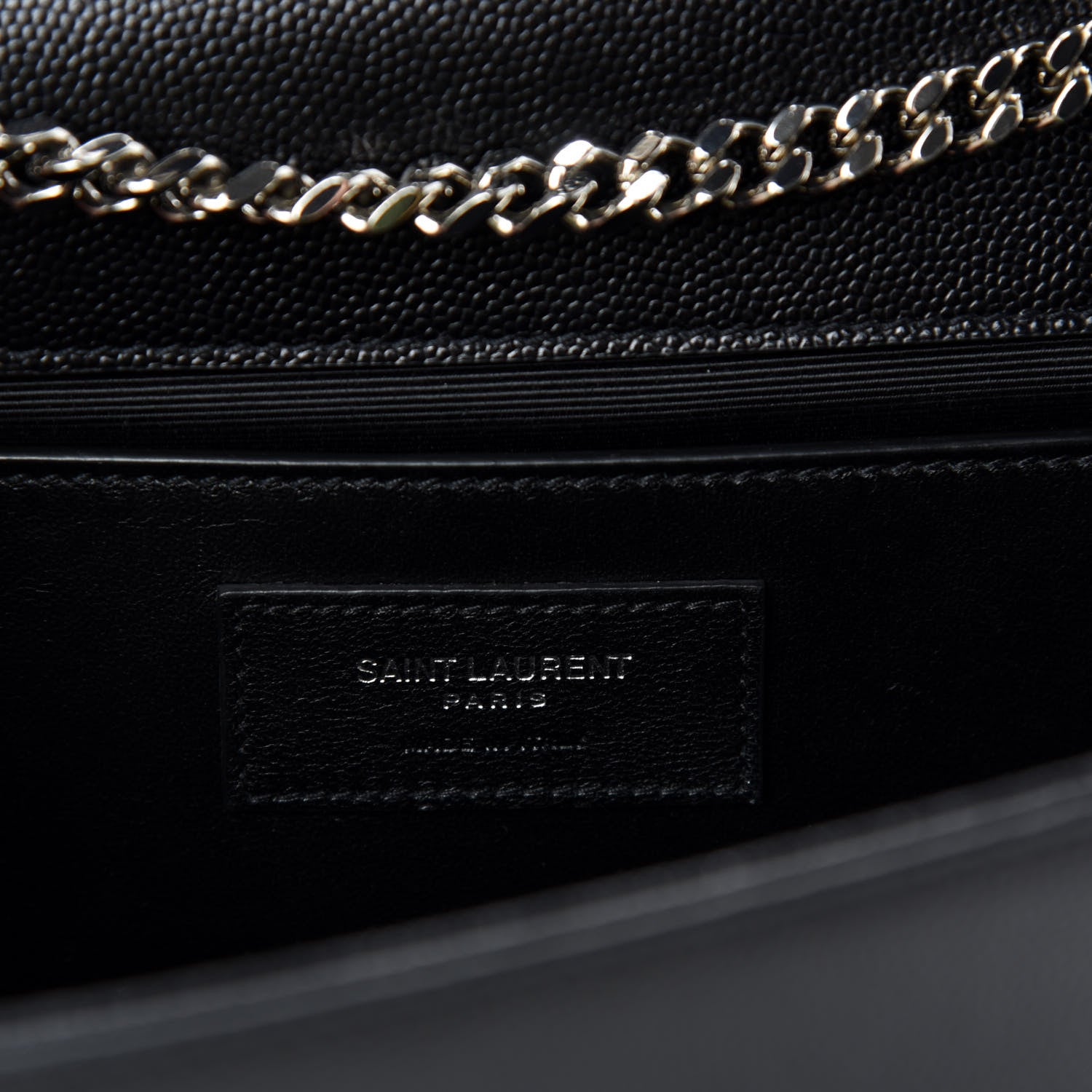 Saint Laurent Grain De Poudre Medium Classic Monogram Kate Satchel Black 8 of 11
