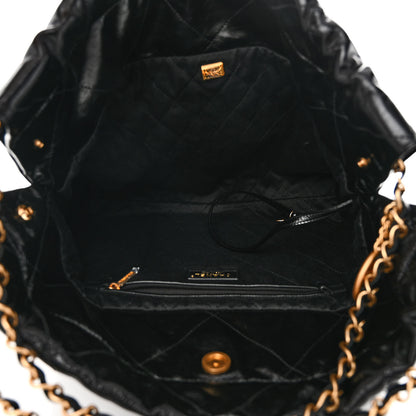 Chanel Shiny Calfskin Quilted Chanel 22 Black 6 of 11
