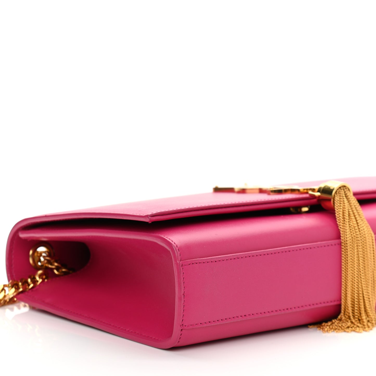 Smooth Calfskin Medium Classic Monogram Kate Tassel Satchel Fuchsia