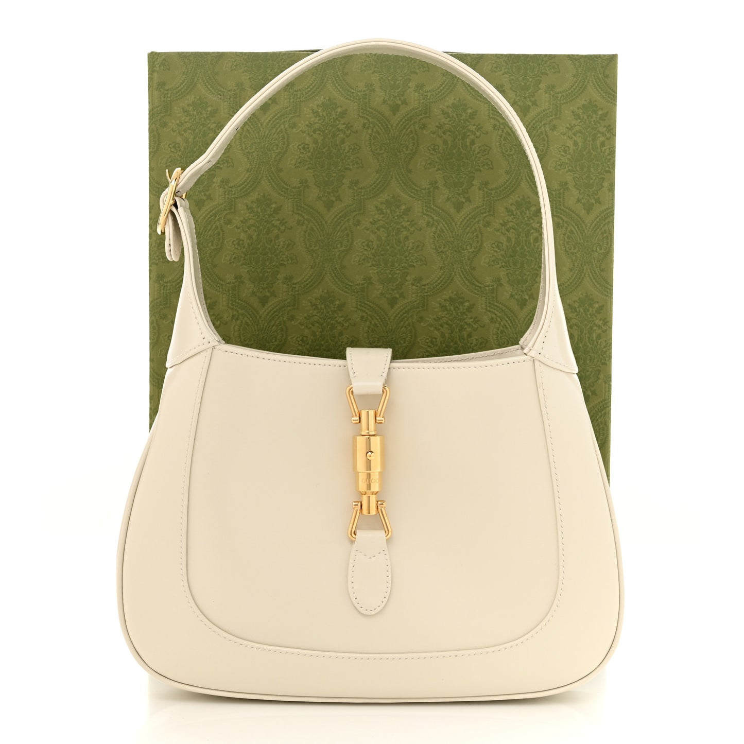 Boarded Dyana Lux Calfskin Small Jackie 1961 Hobo Mystic White