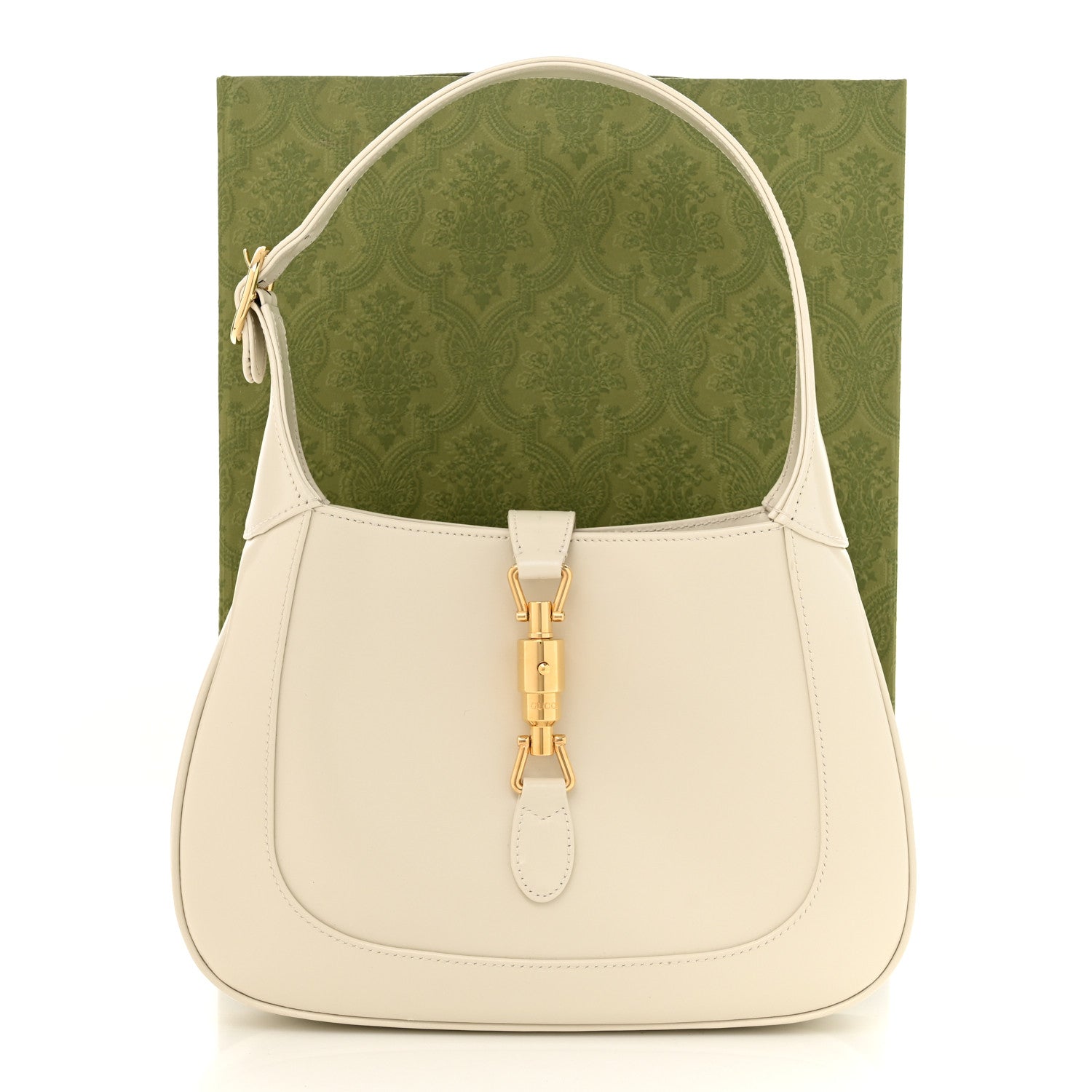 Gucci Boarded Dyana Lux Calfskin Small Jackie 1961 Hobo Mystic White 15 of 15