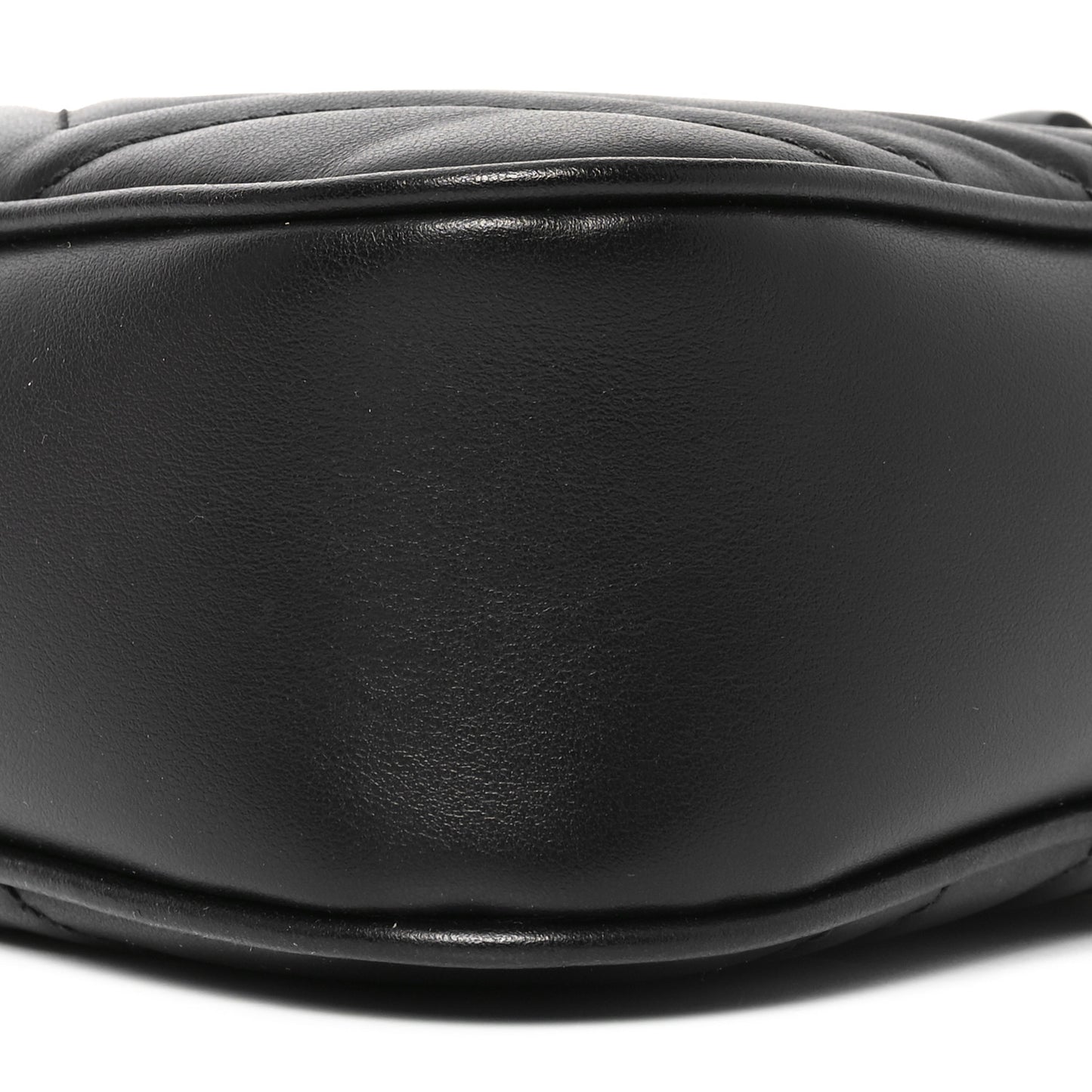 Calfskin Matelasse Small GG Marmont East West Shoulder Bag Black