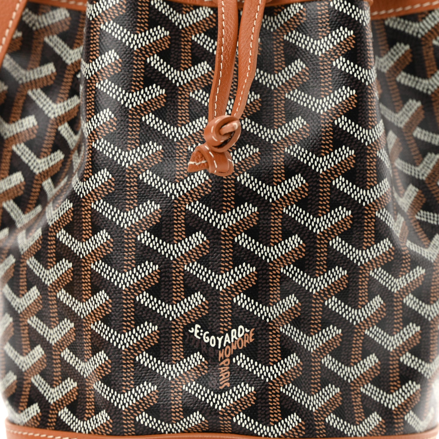 Goyard Goyardine Petit Flot Bucket Bag PM Black Gold 7 of 9