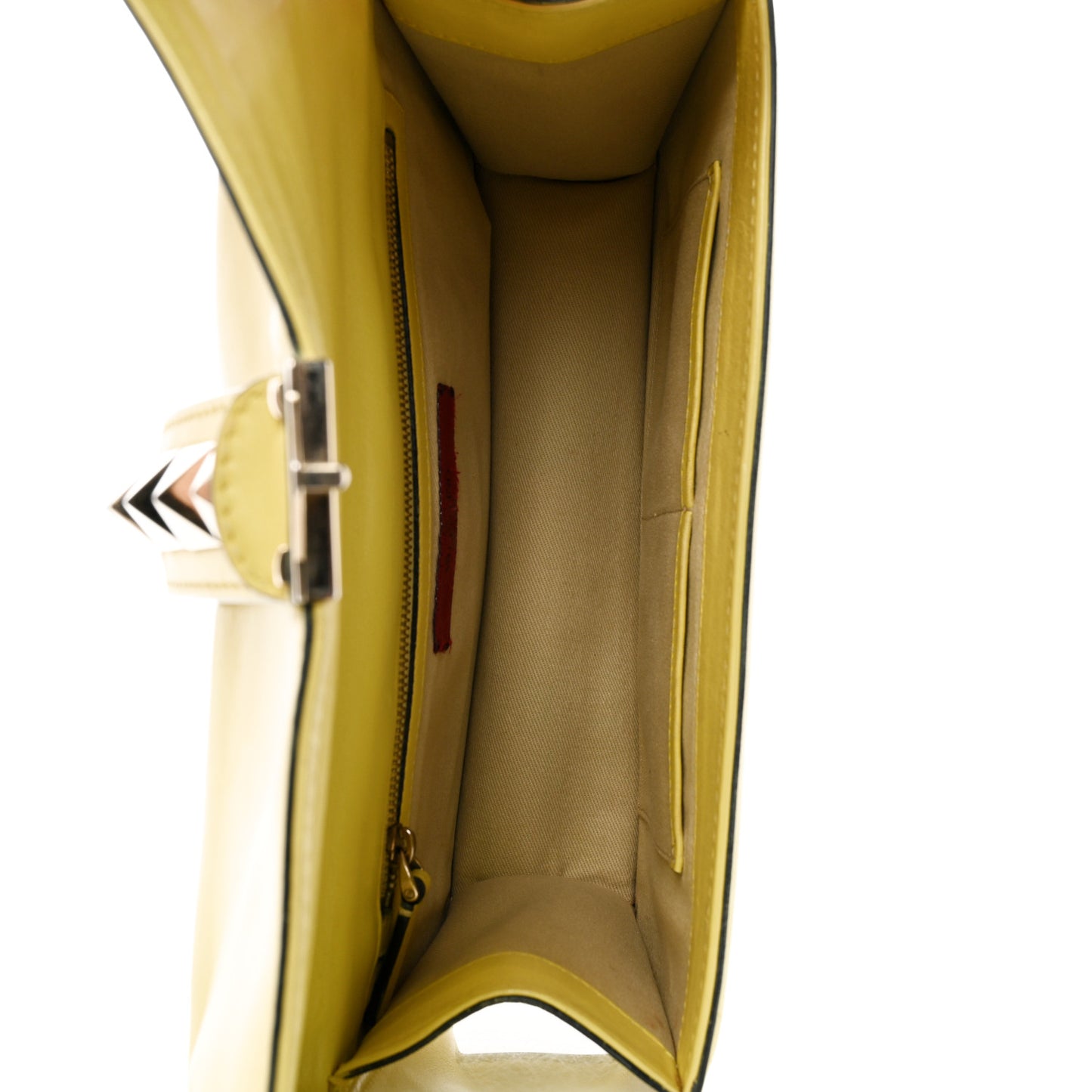 Vitello Medium Glam Lock Rockstud Flap Naples Yellow