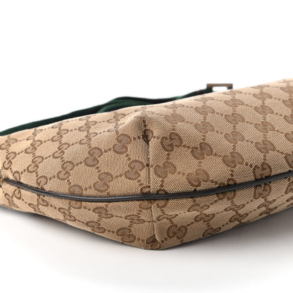 Gucci Monogram Web Medium Half Moon Hobo Dark Brown 6 of 10