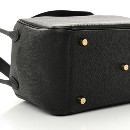 Hermes Taurillon Clemence Lindy 26 Black 9 of 10