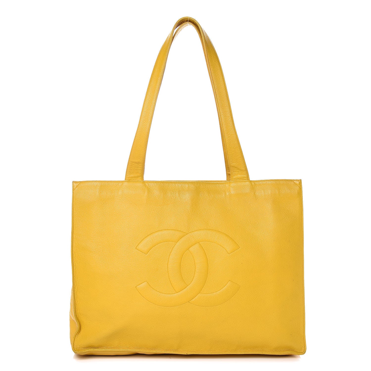 Chanel Caviar CC Tote Yellow 1 of 14