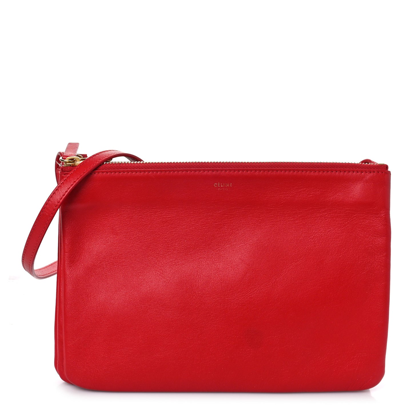 Lambskin Large Trio Crossbody Bag Red