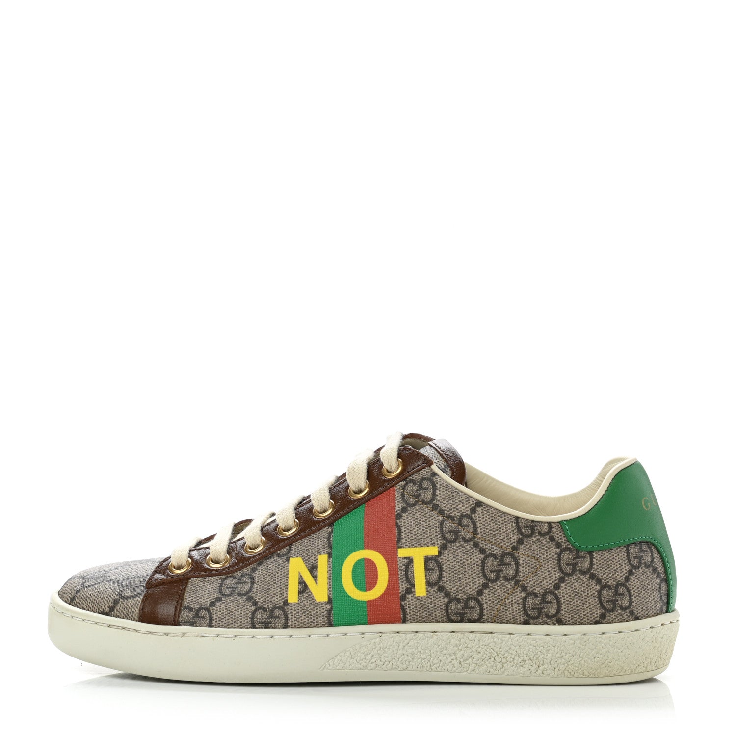 Gucci GG Supreme Monogram Fake/Not Womens Ace Sneakers 35.5 Beige New Shamarock Brown Sugar 1 of 9