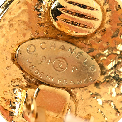 Chanel Round CC Clip On Earrings Gold 4 of 5