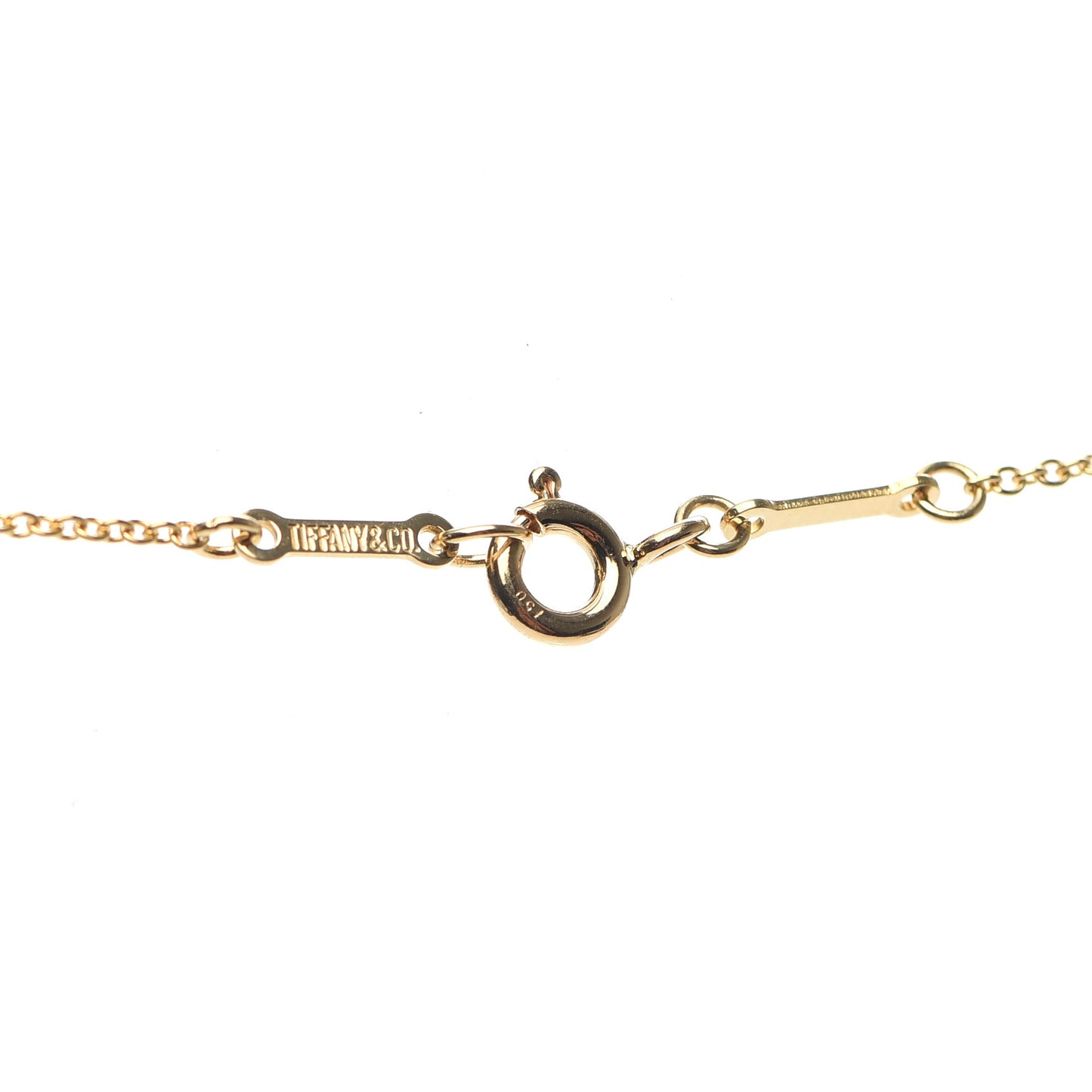 18K Yellow Gold Rock Crystal Elsa Peretti Teardrop Pendant Necklace