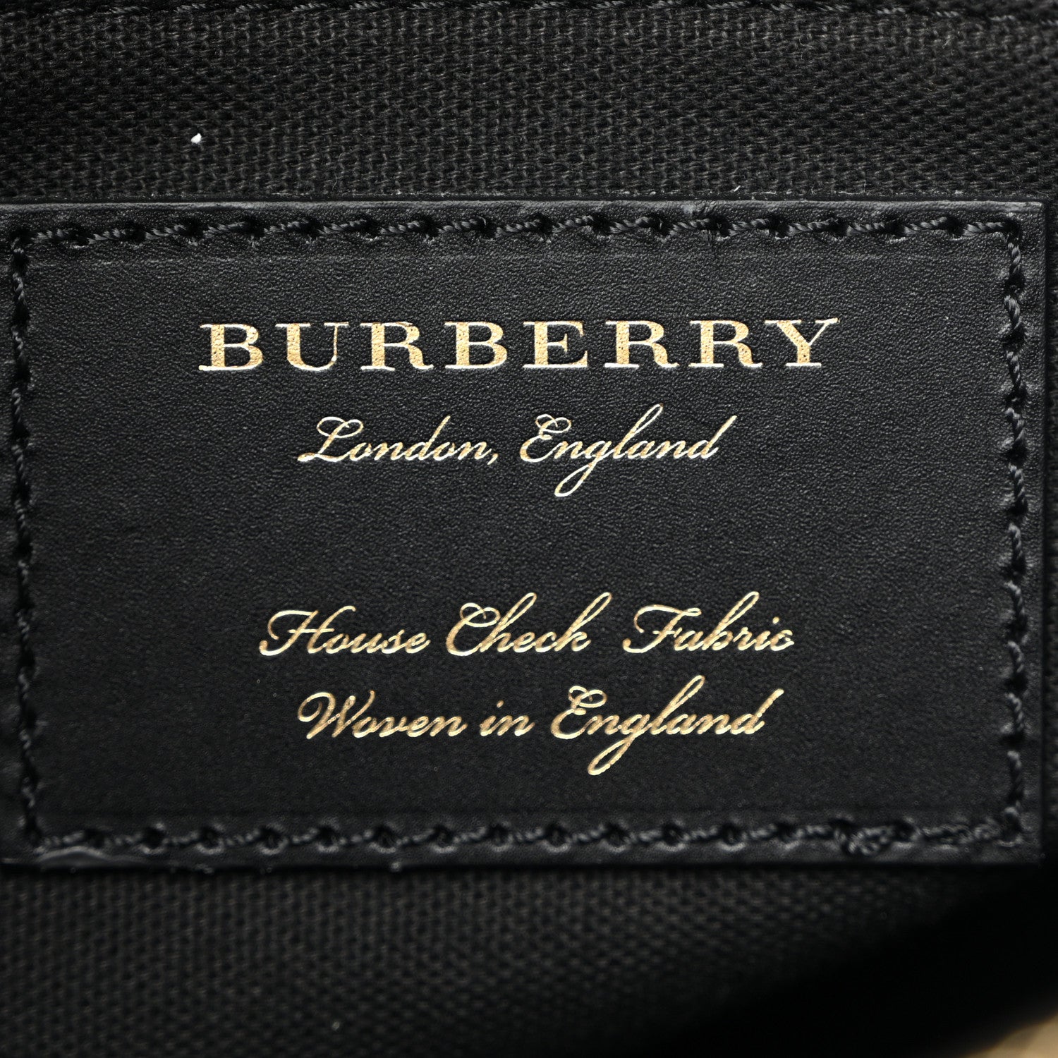 Burberry Derby Calfskin House Check Medium Banner Tote Black 7 of 10