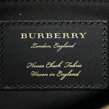 Burberry Derby Calfskin House Check Medium Banner Tote Black 7 of 10