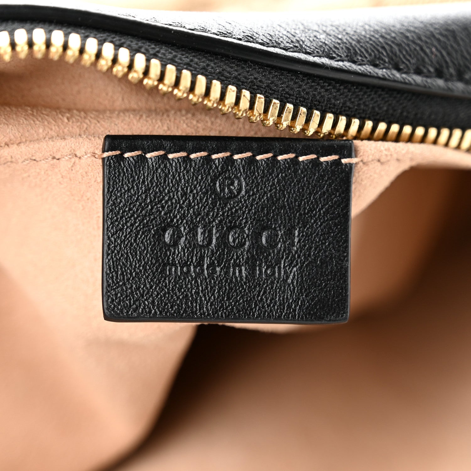 Gucci Monogram Matelasse Diagonal Small GG Marmont Chain Shoulder Bag Beige Black 6 of 11