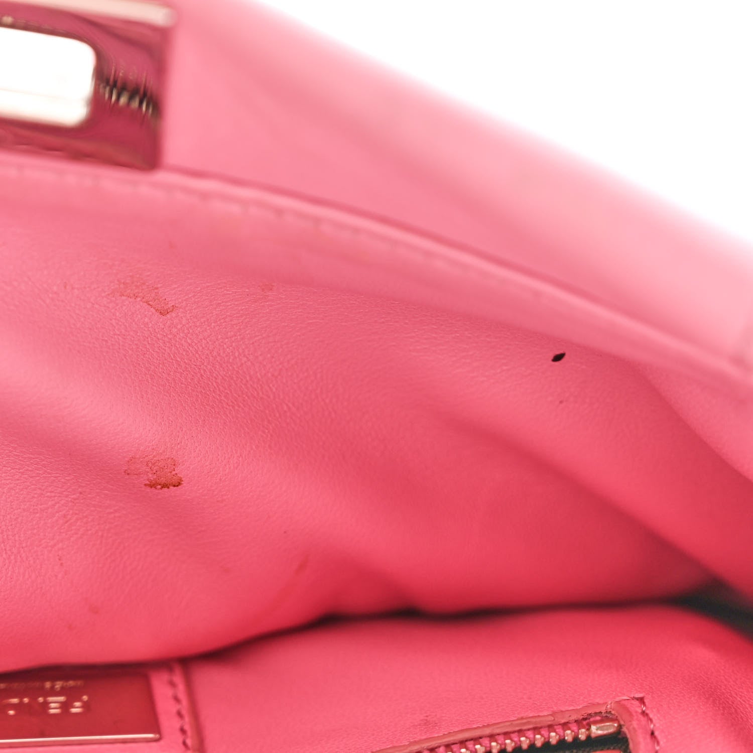 Fendi Shearling Nappa Mini Peekaboo Iconic Satchel Lollypop 10 of 14