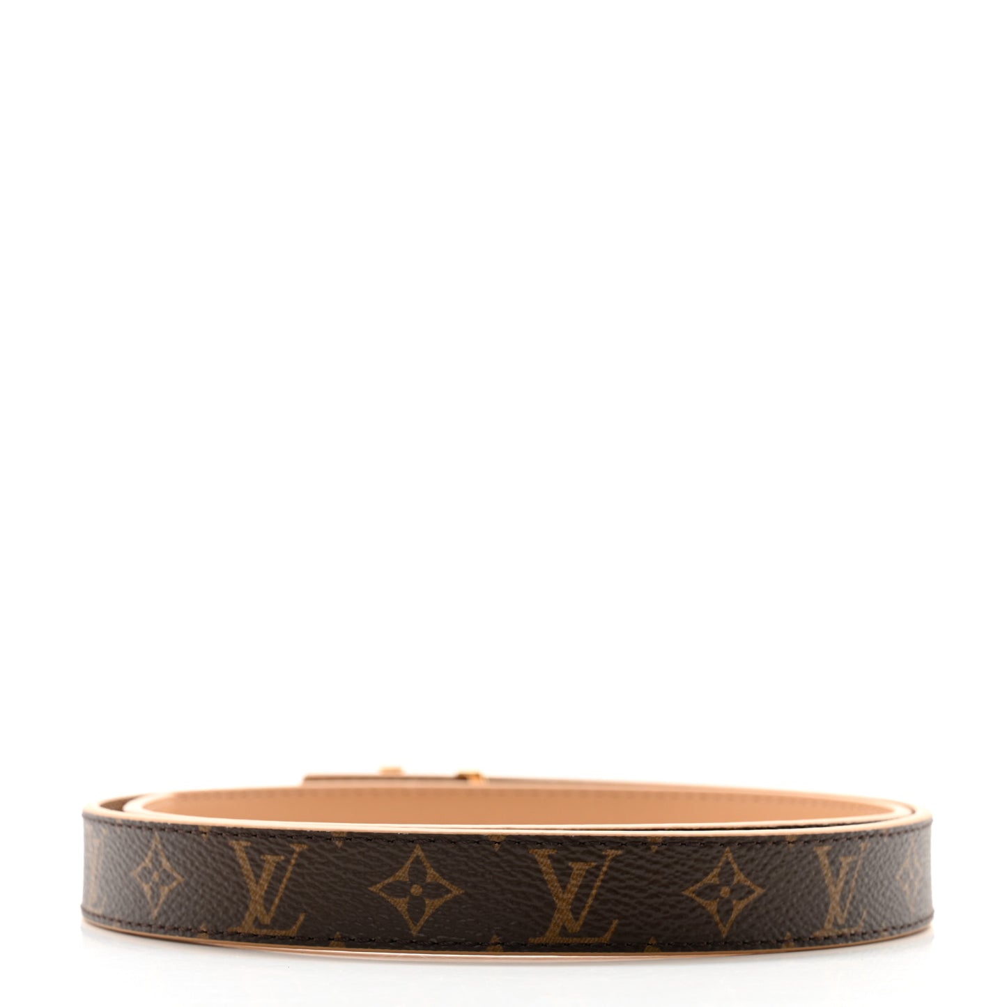 Calfskin Monogram 20mm LV Iconic Reversible Belt 75 30 Arizona Beige