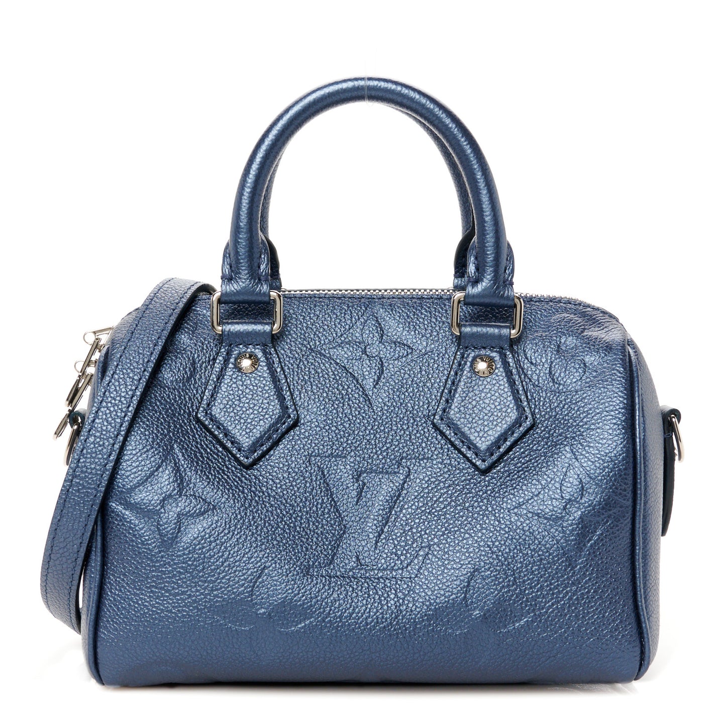Metallic Empreinte Monogram Giant Speedy Bandouliere 20 Navy Nacre