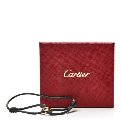 Cartier 18K Pink Yellow White Gold Trinity Cord Bracelet Grey 5 of 5