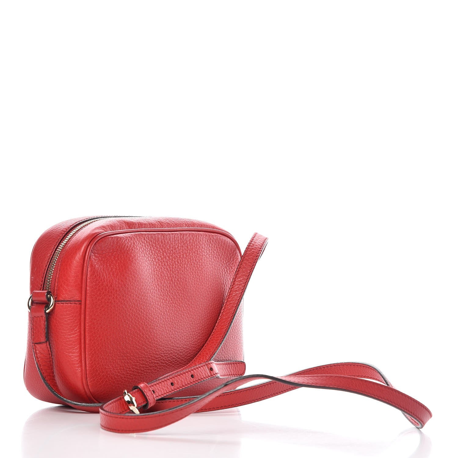 Gucci Pebbled Calfskin Small Soho Disco Bag Tabasco Red 3 of 12