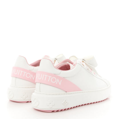 Louis Vuitton Calfskin Time Out Bow Sneakers 39 White Pink 4 of 8
