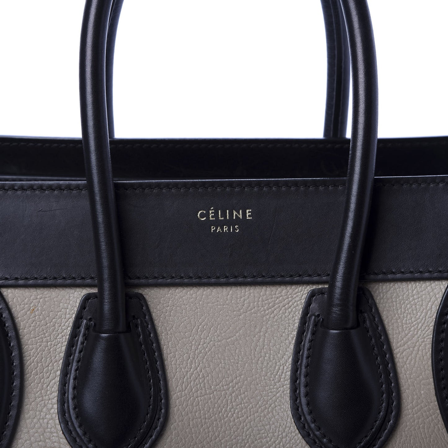Elephant Calfskin Suede Micro Tri-Color Luggage Sand