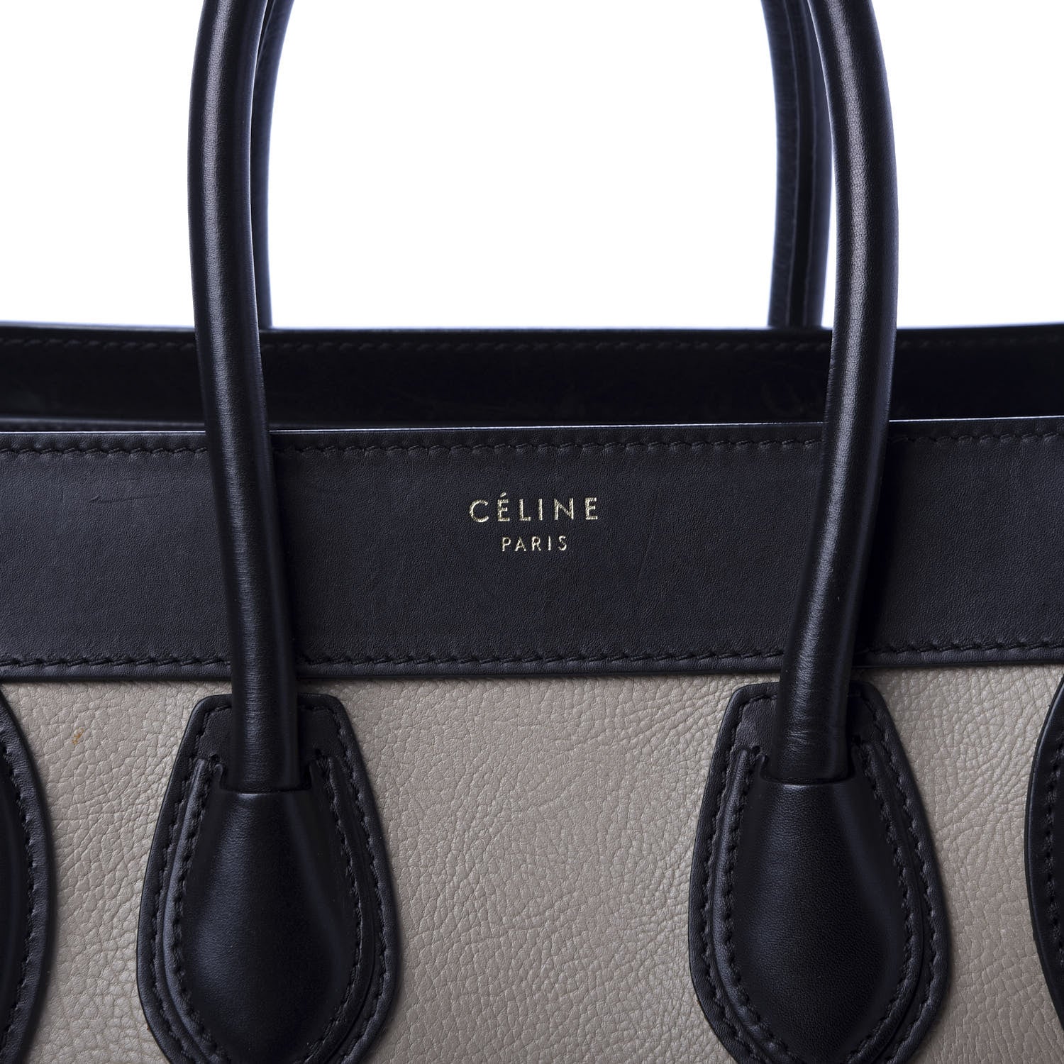 Celine Elephant Calfskin Suede Micro Tri-Color Luggage Sand 9 of 9