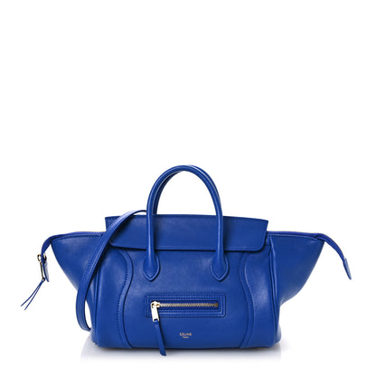 Celine Supple Shiny Lambskin Little New Luggage Oxide Blue 1 of 10