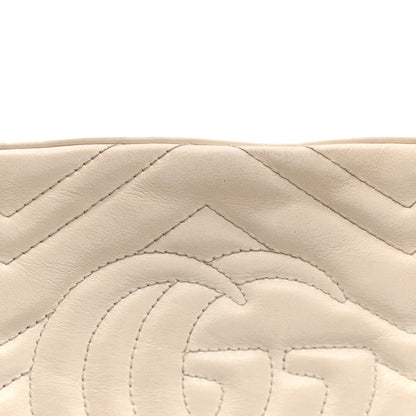 Gucci Calfskin Matelasse Animal Studs Small GG Marmont Chain Shoulder Bag White 14 of 14
