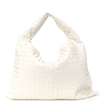 Bottega Veneta Calfskin Intrecciato Large Hop White 1 of 10