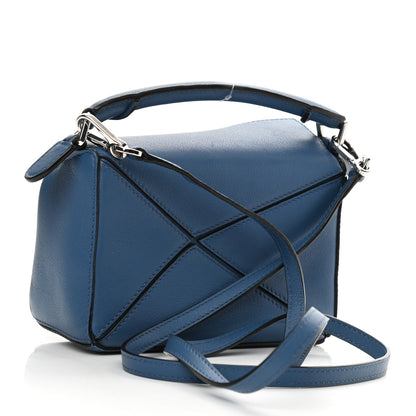Loewe Calfskin Mini Puzzle Bag Blue 4 of 12