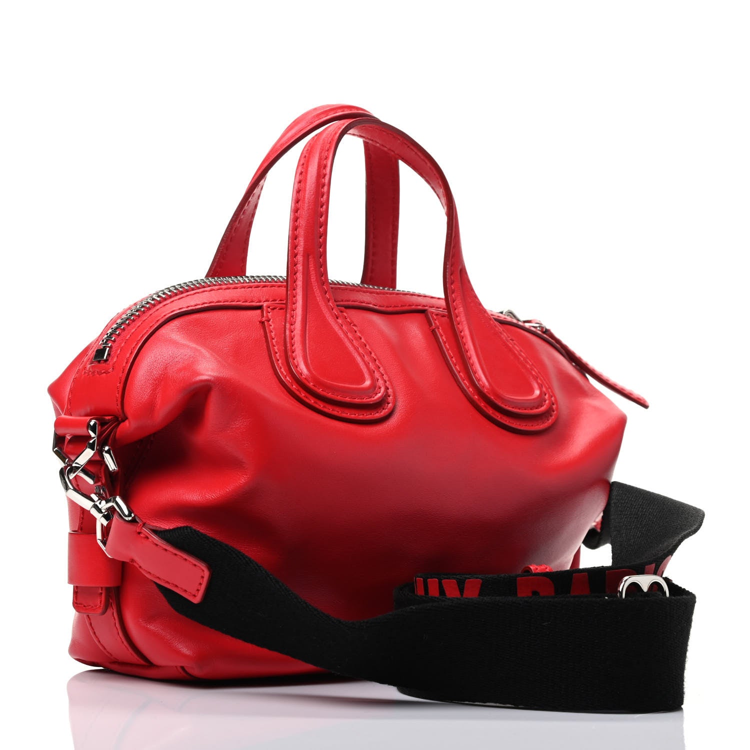 Givenchy Calfskin Micro Nightingale Logo Strap Red 4 of 10