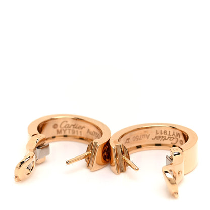 Cartier 18K Yellow Gold 5.5mm LOVE French Clip Hoop Earrings 4 of 6