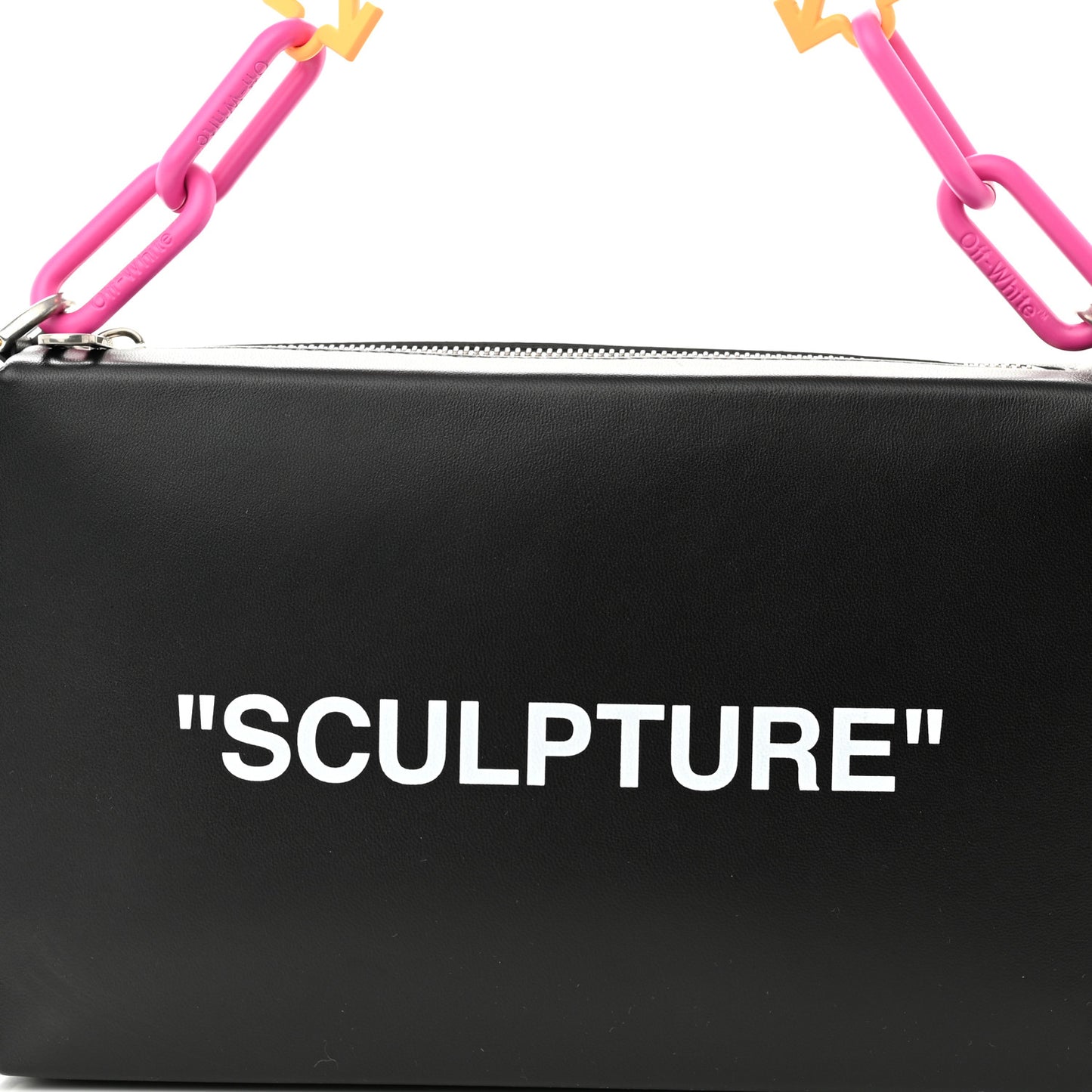 Calfskin Sculpture Pouch Bag Black