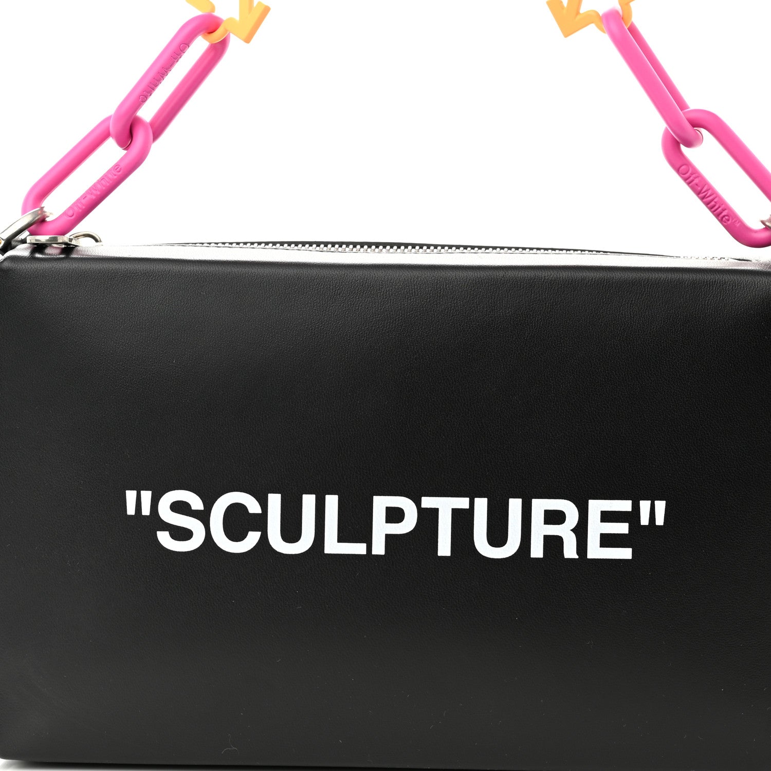 Off-White Calfskin Sculpture Pouch Bag Black 7 of 10