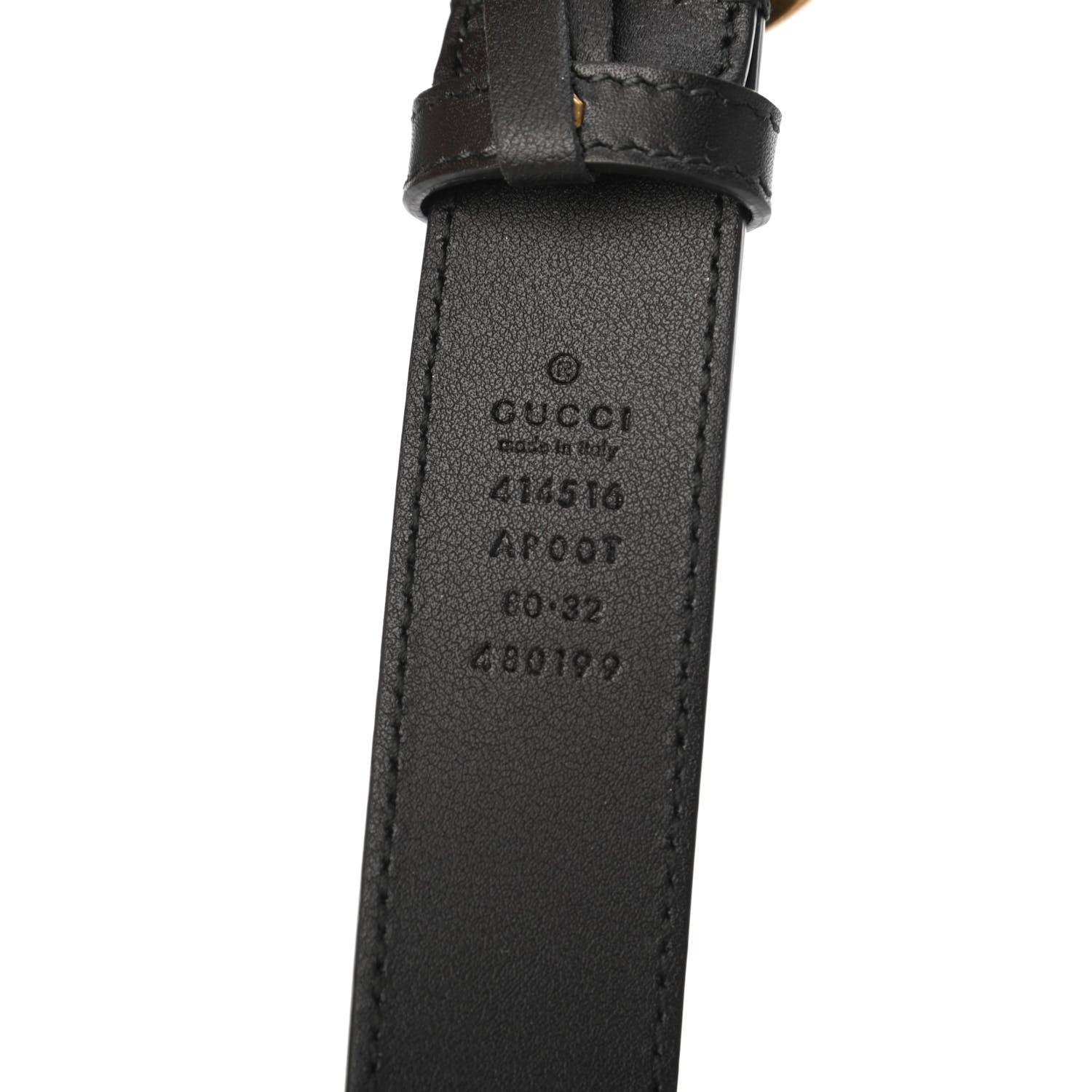 Gucci Calfskin Double G 30mm Belt 80 32 Black 3 of 5