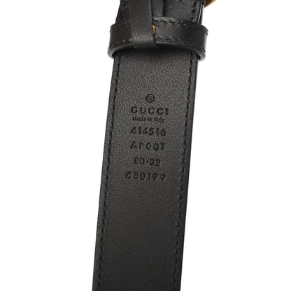 Gucci Calfskin Double G 30mm Belt 80 32 Black 3 of 5