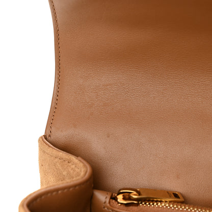 Saint Laurent Suede Matelasse Chevron Monogram Medium College Bag Cinnamon 10 of 11
