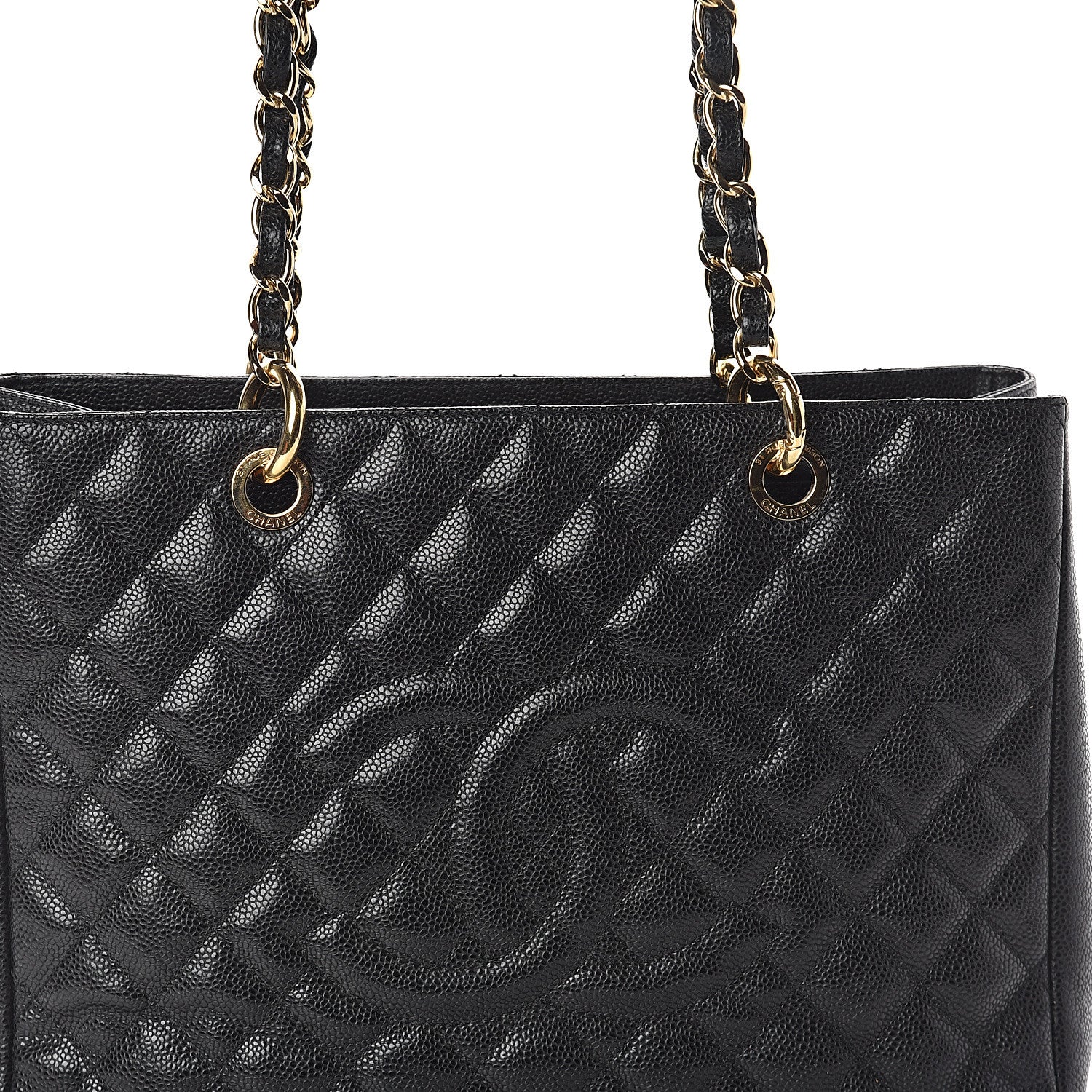 Chanel Caviar Quilted Grand Shopping Tote GST Black 8 of 10