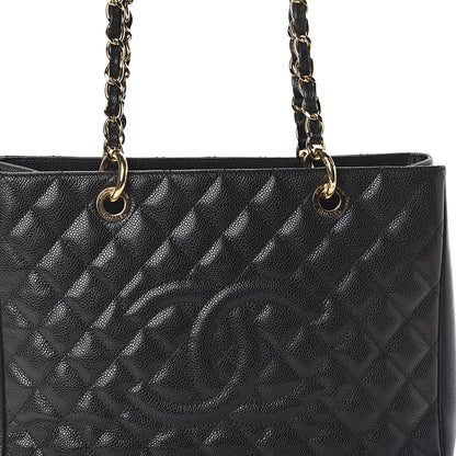 Chanel Caviar Quilted Grand Shopping Tote GST Black 8 of 10