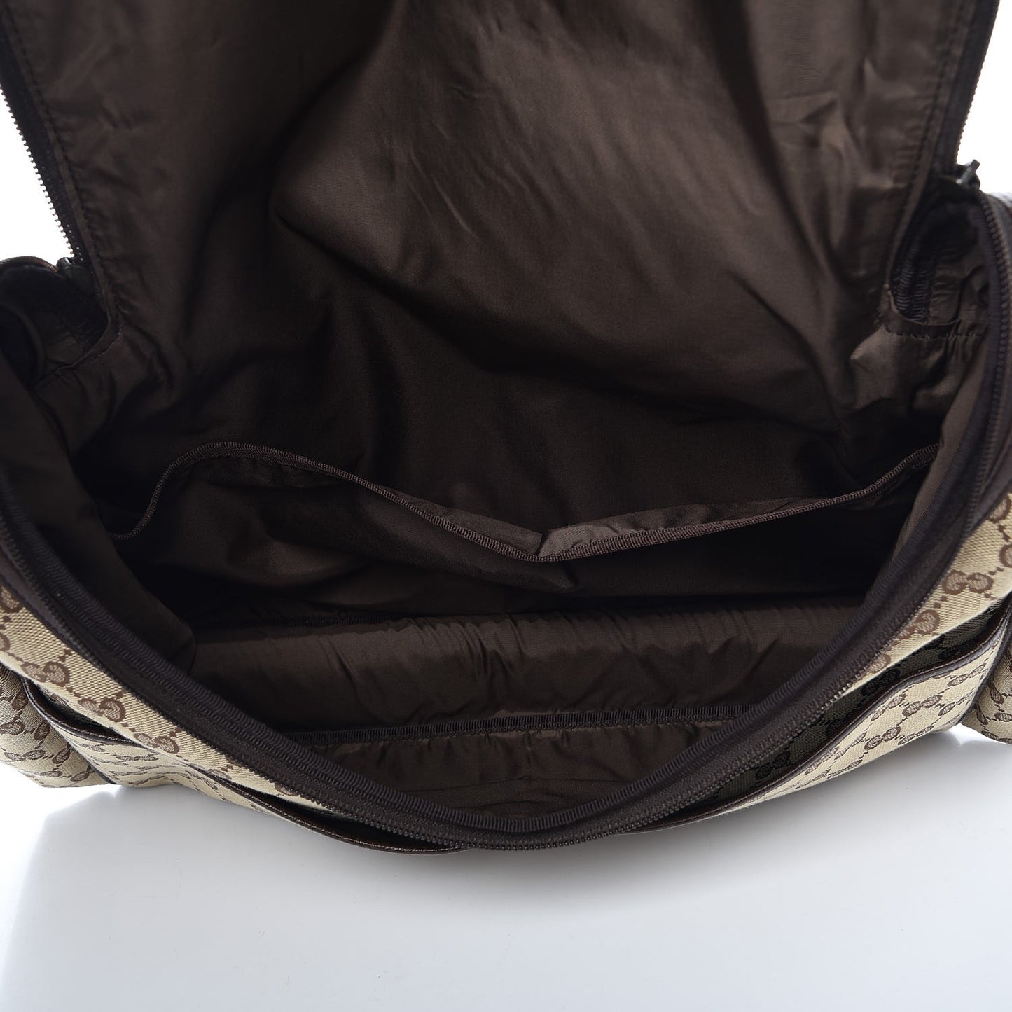Monogram Natural Pigskin Large Diaper Bag Beige Ebony Cocoa Dark Chocolate