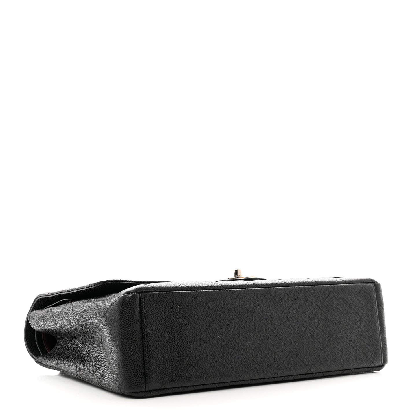 Caviar Quilted Maxi Double Flap Black