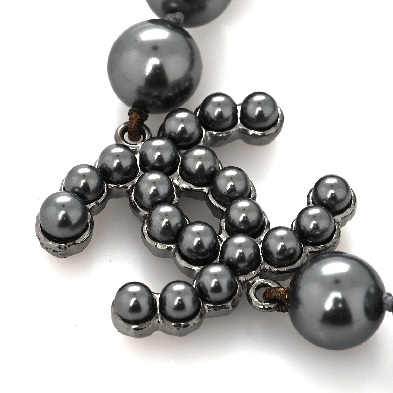 Chanel Ruthenium Pearl CC Belt Black 5 of 5
