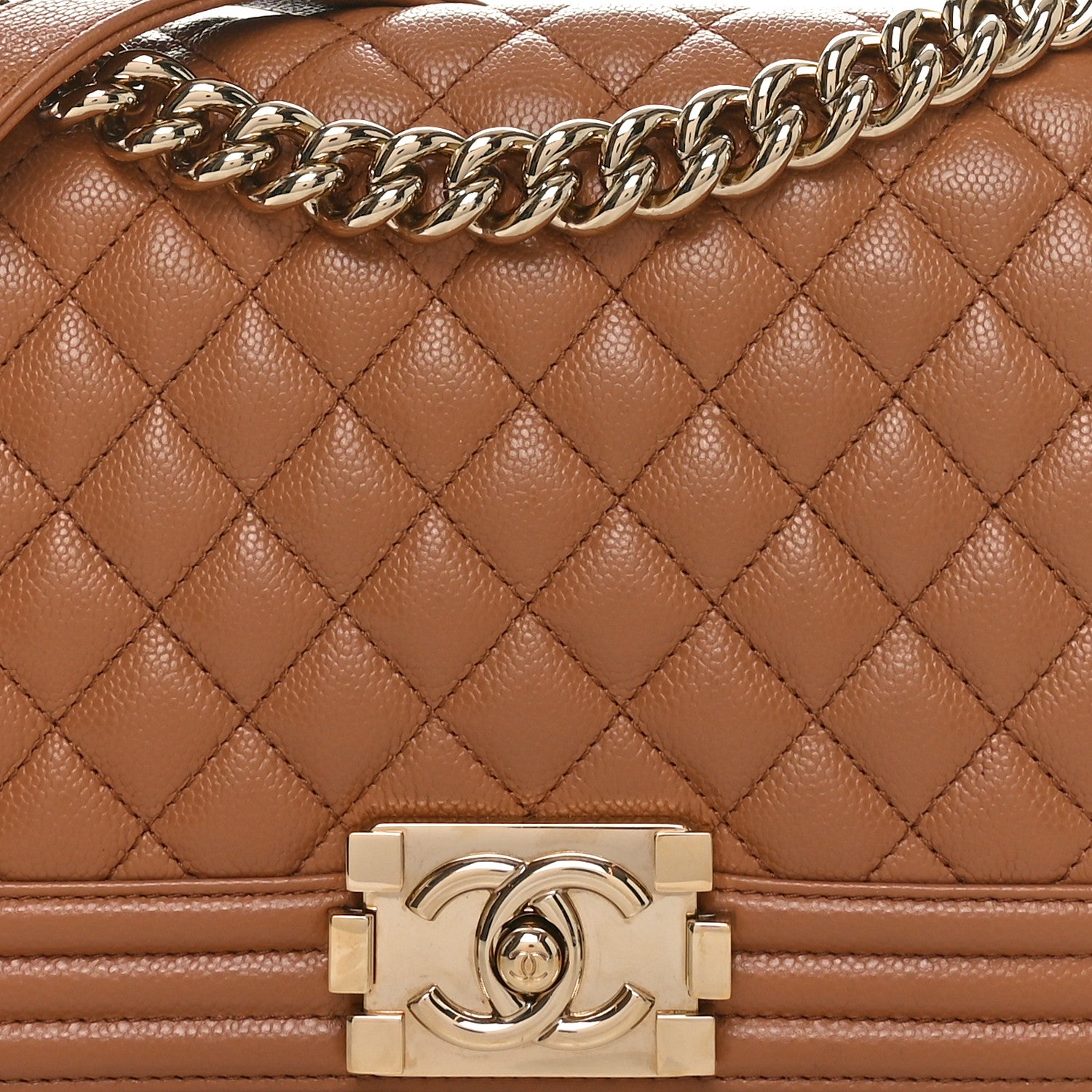 Chanel Caviar Quilted Medium Boy Flap Brown 8 of 10