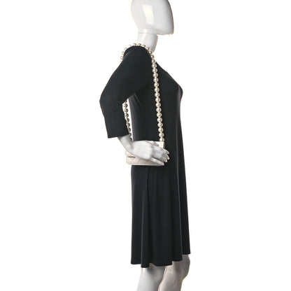 Chanel Calfskin Quilted Maxi Pearls Clutch With Chain White 2 of 12