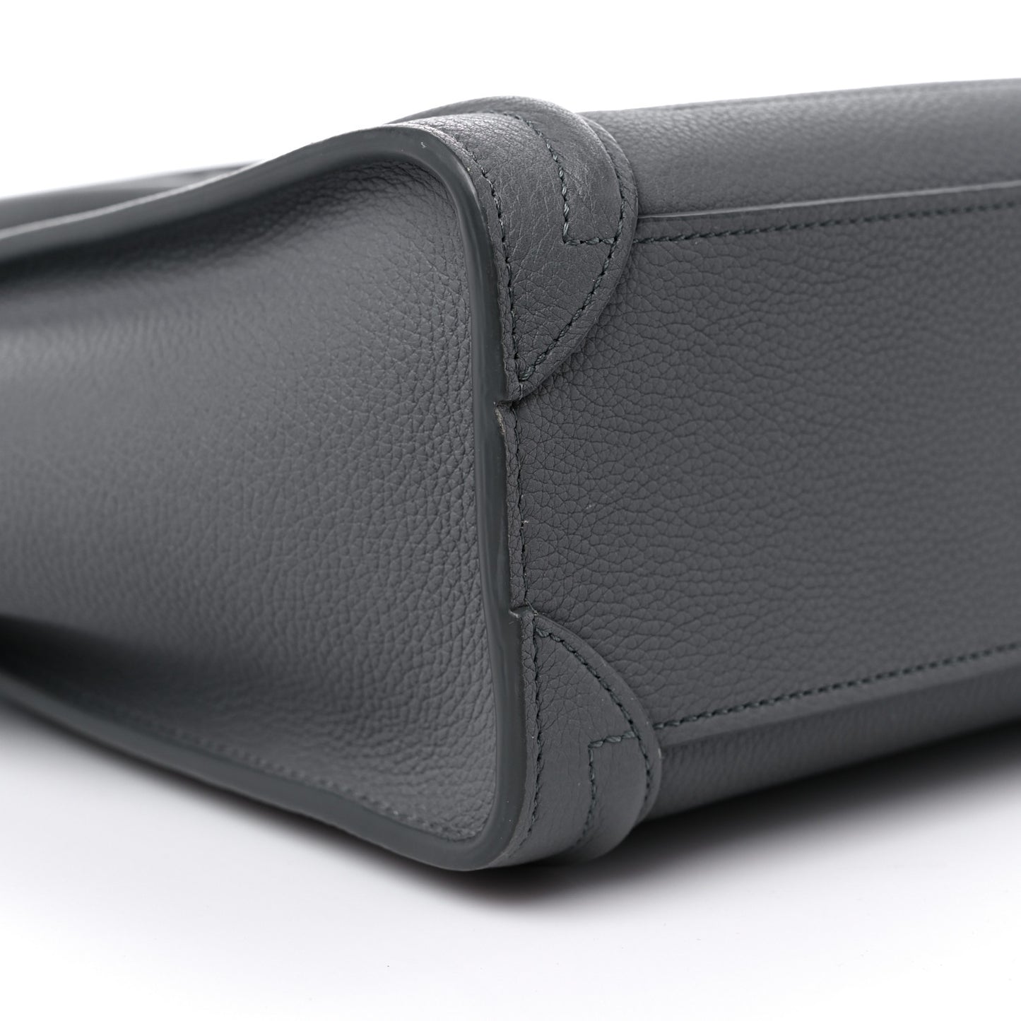 Drummed Calfskin Nano Luggage Kohl