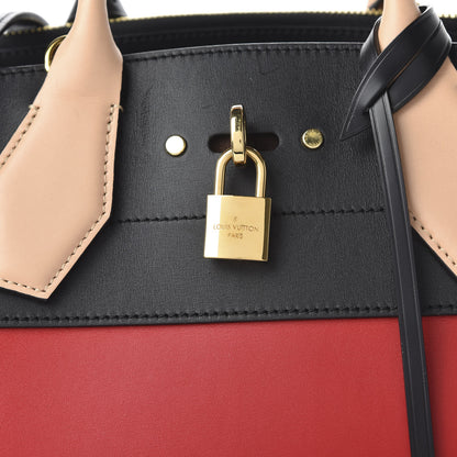 Louis Vuitton Calfskin City Steamer MM Rouge Black 9 of 13
