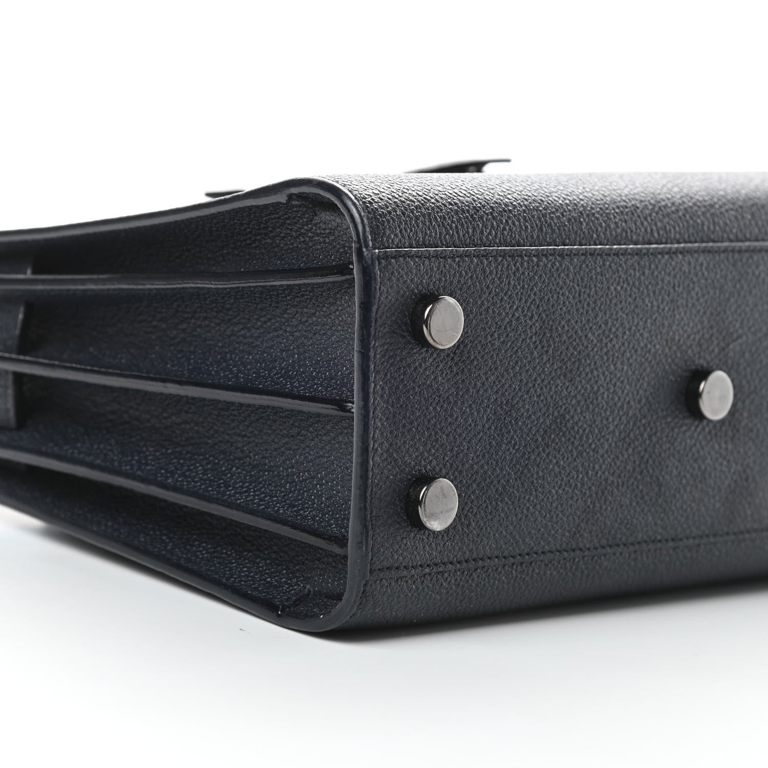 Saint Laurent Grained Calfskin Nano Sac De Jour Marine 9 of 11