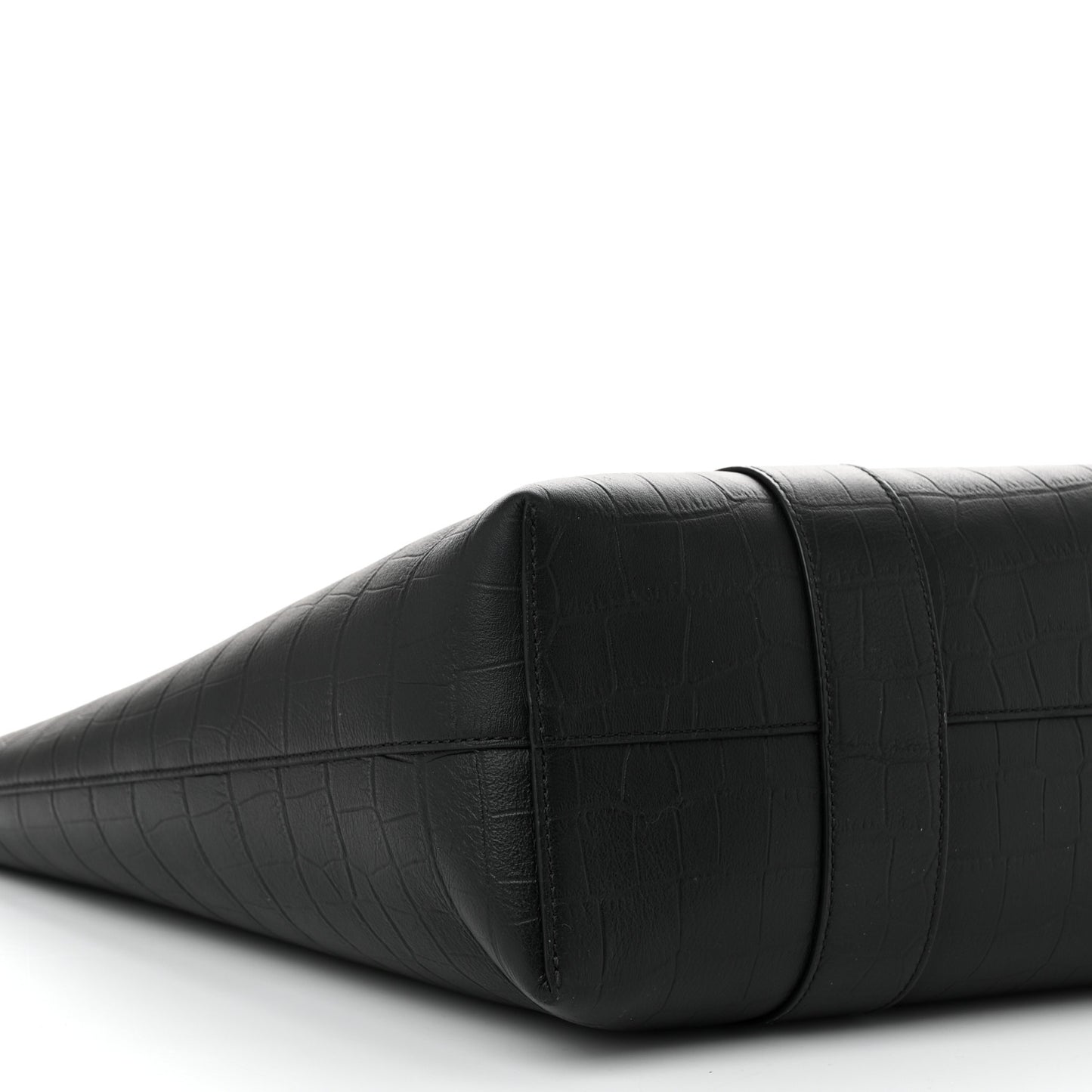 Crocodile Embossed Bayswater Tote Black