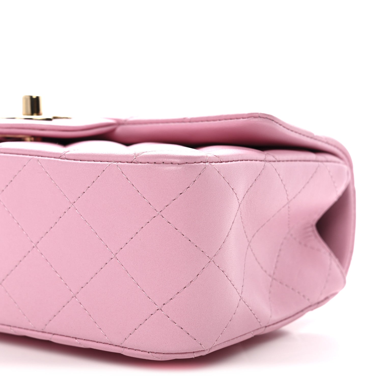 Chanel Lambskin Quilted Mini Top Handle Rectangular Flap Pink 10 of 10