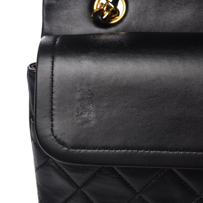 Chanel Lambskin Quilted Medium Double Flap Black 10 of 11